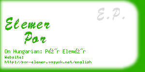 elemer por business card